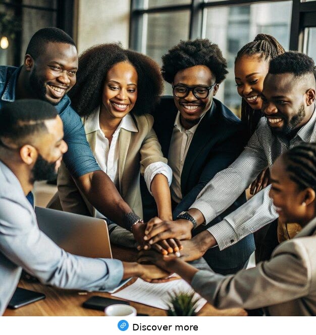 black people team premium ai generated image